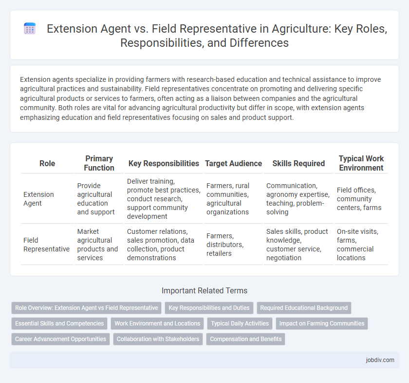 Extension Agent vs. Field Representative in Agriculture: Key Roles, Responsibilities, and Differences