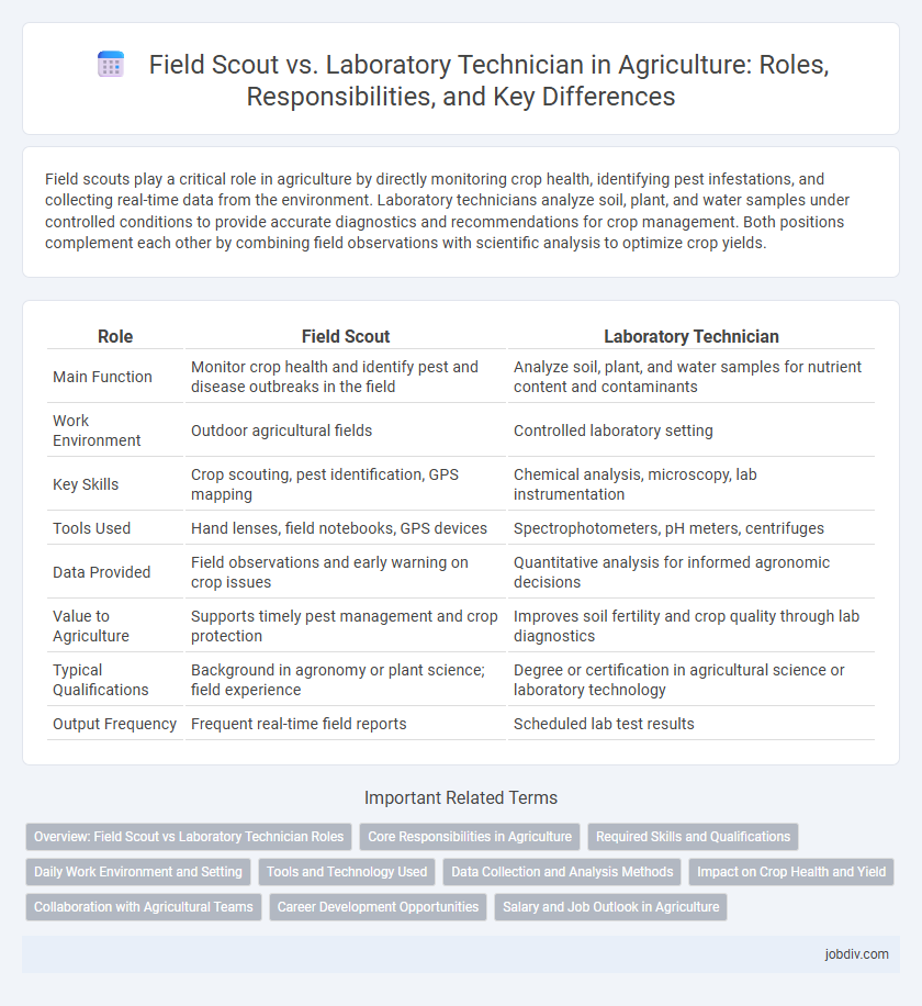 Field Scout vs. Laboratory Technician in Agriculture: Roles, Responsibilities, and Key Differences