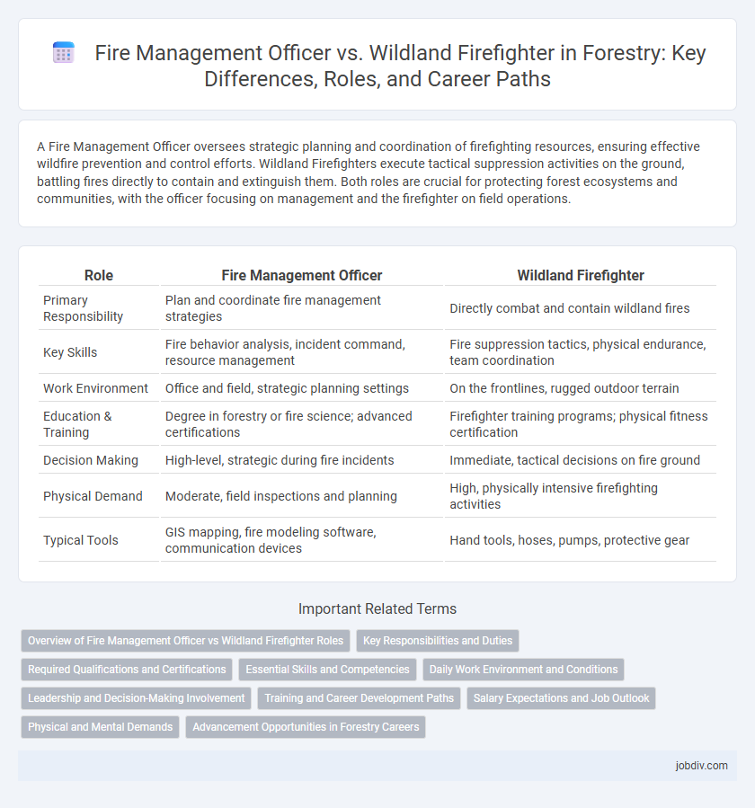 Fire Management Officer vs. Wildland Firefighter in Forestry: Key Differences, Roles, and Career Paths