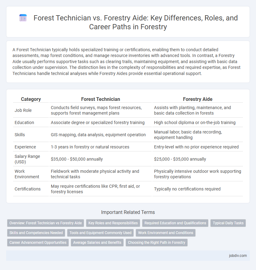 Forest Technician vs. Forestry Aide: Key Differences, Roles, and Career Paths in Forestry