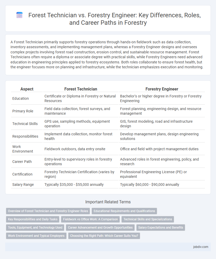 Forest Technician vs. Forestry Engineer: Key Differences, Roles, and Career Paths in Forestry