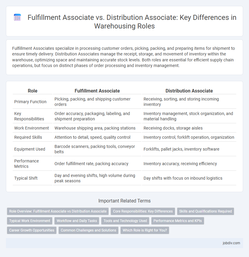 Fulfillment Associate vs. Distribution Associate: Key Differences in Warehousing Roles