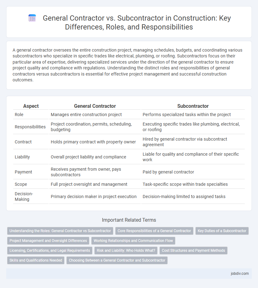 General Contractor vs. Subcontractor in Construction: Key Differences, Roles, and Responsibilities