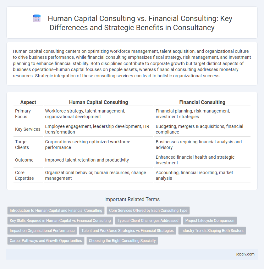 Human Capital Consulting vs. Financial Consulting: Key Differences and Strategic Benefits in Consultancy