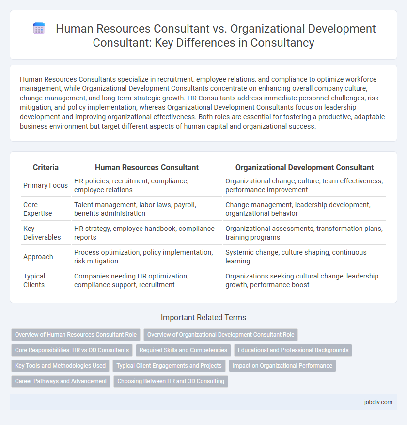 Human Resources Consultant vs. Organizational Development Consultant: Key Differences in Consultancy