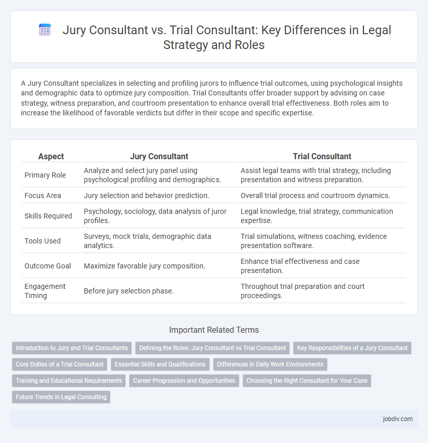 Jury Consultant vs. Trial Consultant: Key Differences in Legal Strategy and Roles