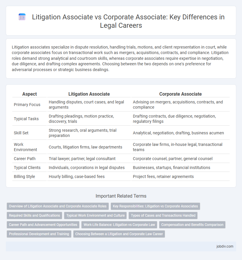 Litigation Associate vs Corporate Associate: Key Differences in Legal Careers