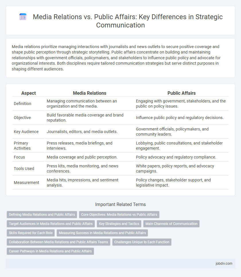 Media Relations vs. Public Affairs: Key Differences in Strategic Communication