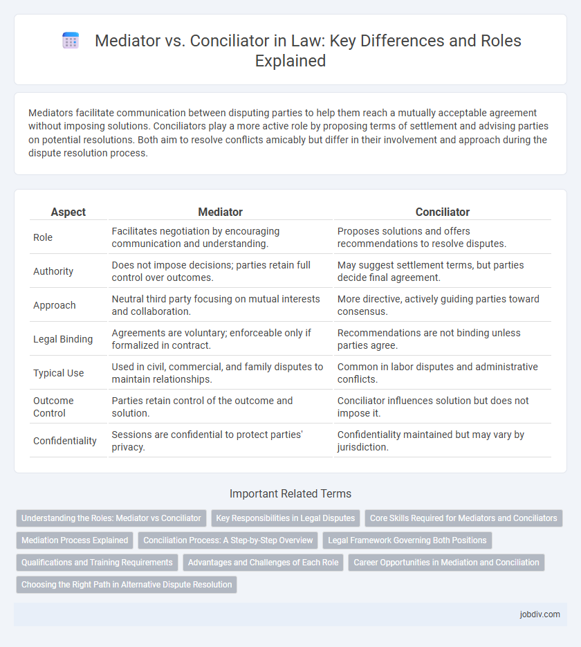 Mediator vs. Conciliator in Law: Key Differences and Roles Explained