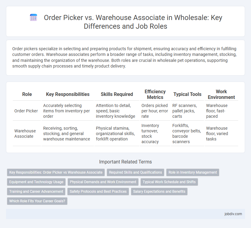 Order Picker vs. Warehouse Associate in Wholesale: Key Differences and Job Roles