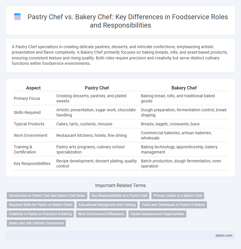 Pastry Chef vs. Bakery Chef: Key Differences in Foodservice Roles and Responsibilities
