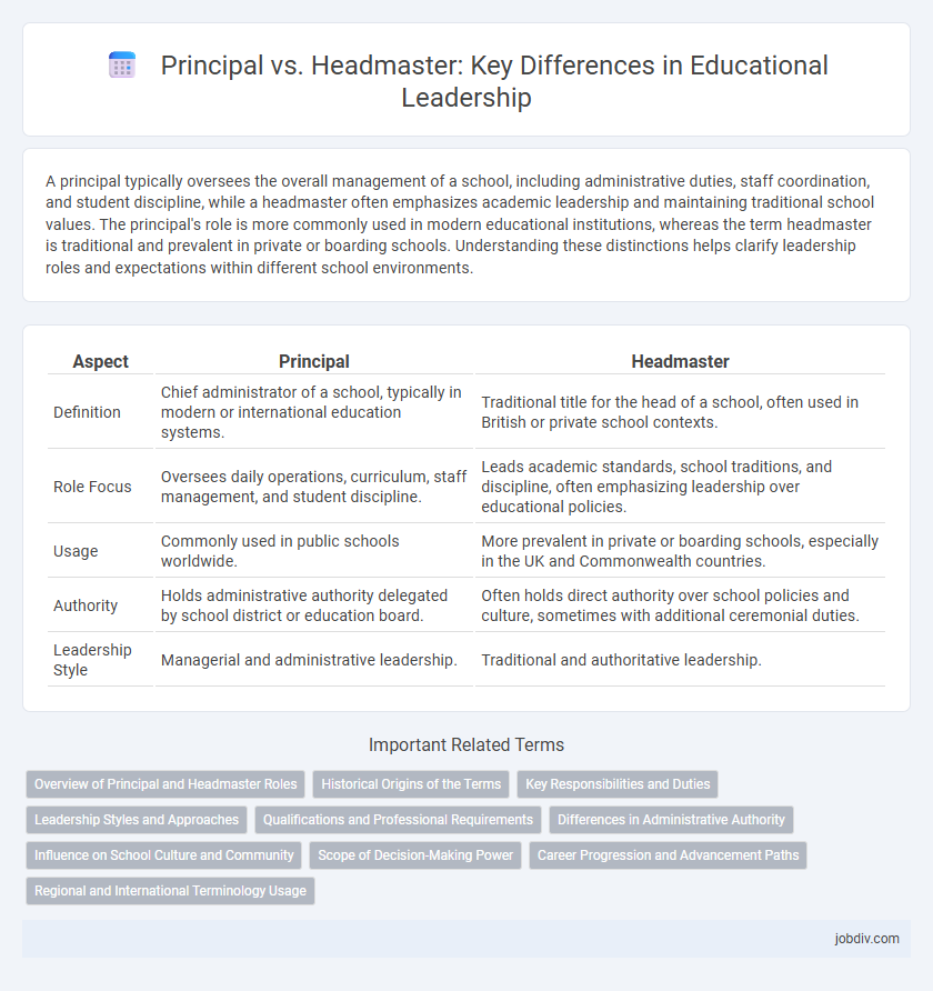 Principal vs. Headmaster: Key Differences in Educational Leadership