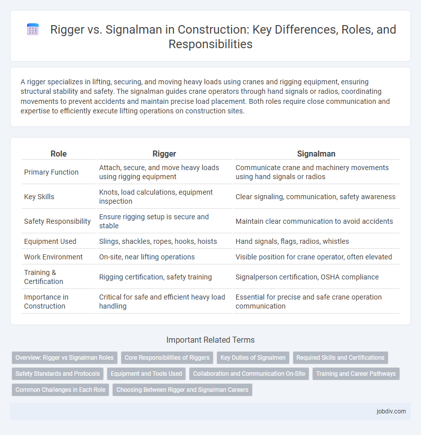 Rigger vs. Signalman in Construction: Key Differences, Roles, and Responsibilities
