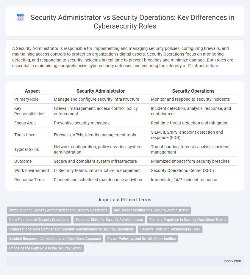 Security Administrator vs Security Operations: Key Differences in Cybersecurity Roles
