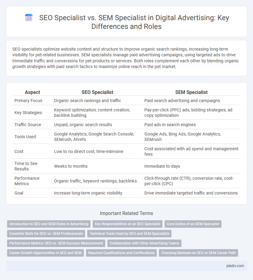 SEO Specialist vs. SEM Specialist in Digital Advertising: Key Differences and Roles