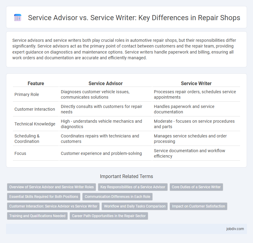 Service Advisor vs. Service Writer: Key Differences in Repair Shops