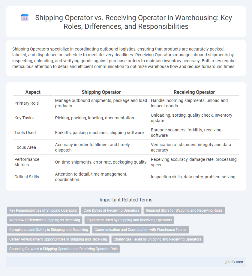 Shipping Operator vs. Receiving Operator in Warehousing: Key Roles, Differences, and Responsibilities