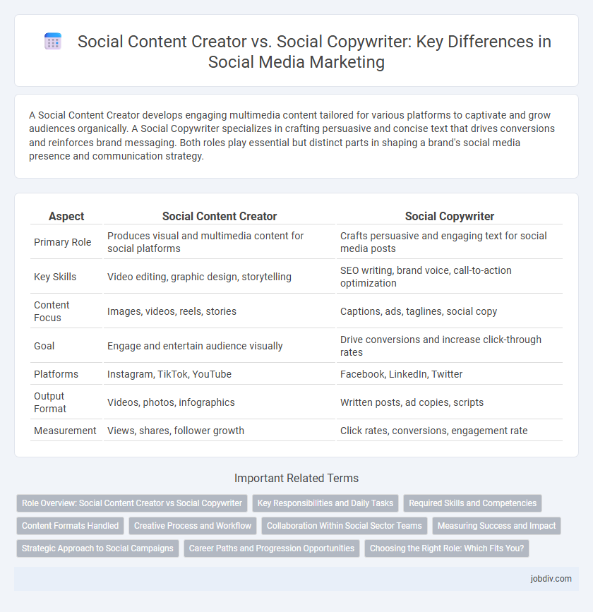 Social Content Creator vs. Social Copywriter: Key Differences in Social Media Marketing