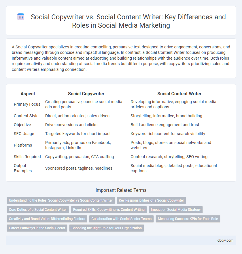Social Copywriter vs. Social Content Writer: Key Differences and Roles in Social Media Marketing