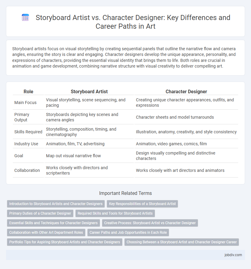 Storyboard Artist vs. Character Designer: Key Differences and Career Paths in Art