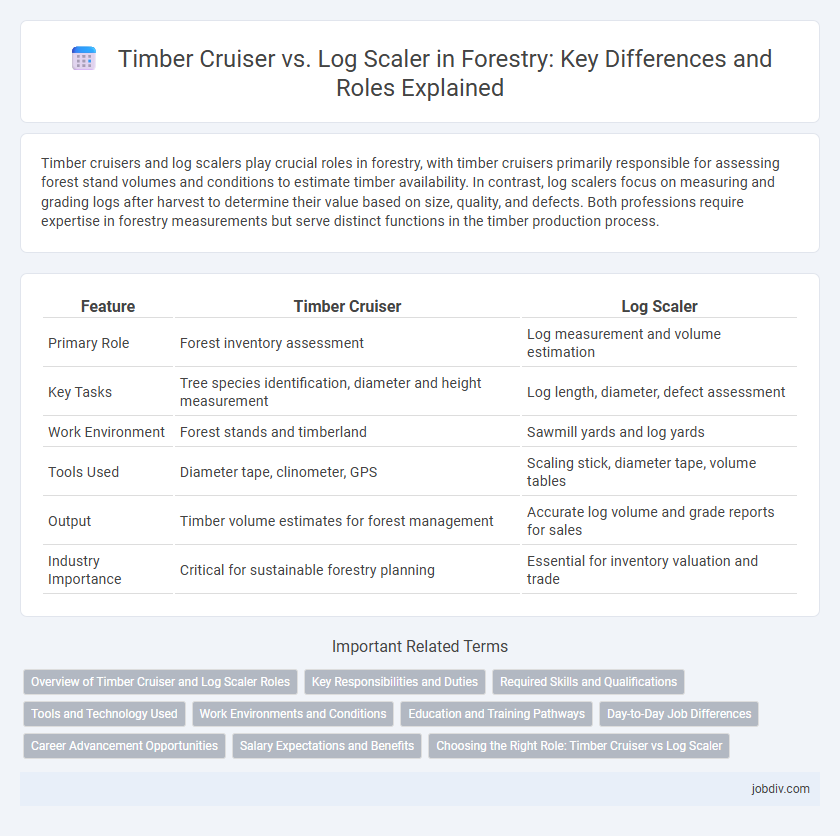 Timber Cruiser vs. Log Scaler in Forestry: Key Differences and Roles Explained