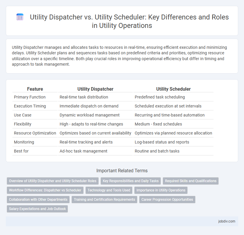 Utility Dispatcher vs. Utility Scheduler: Key Differences and Roles in Utility Operations
