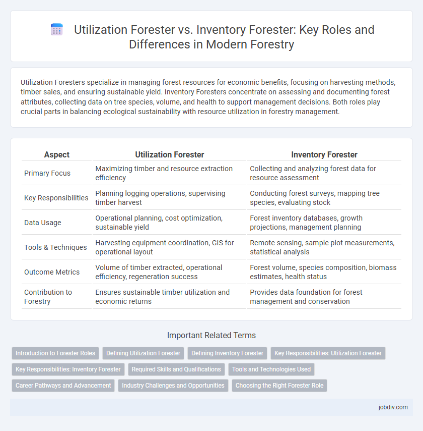 Utilization Forester vs. Inventory Forester: Key Roles and Differences in Modern Forestry
