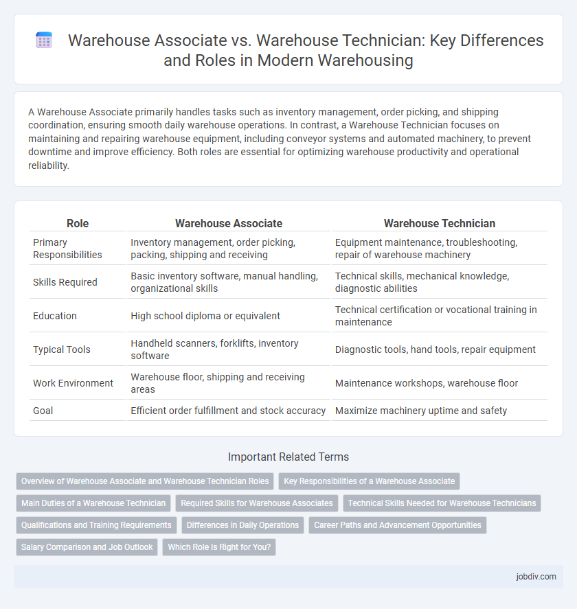 Warehouse Associate vs. Warehouse Technician: Key Differences and Roles in Modern Warehousing