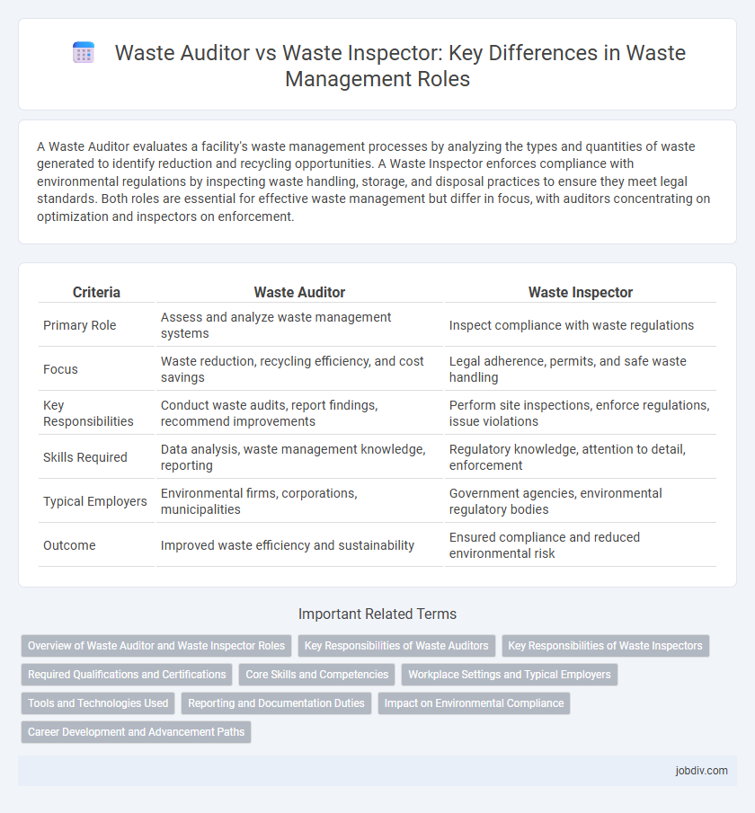 Waste Auditor vs Waste Inspector: Key Differences in Waste Management Roles