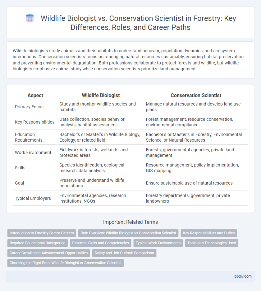 Wildlife Biologist vs. Conservation Scientist in Forestry: Key Differences, Roles, and Career Paths